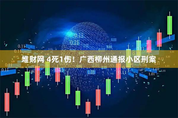 堆财网 4死1伤！广西柳州通报小区刑案